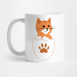 A cute kitten inside a pocket the perfect gift for cat lover Mug